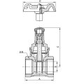 brass gate valve with magnetic lock